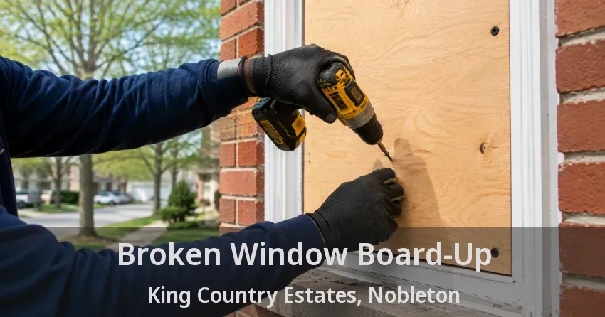 Broken Window Board-Up King Country Estates, Nobleton - ON