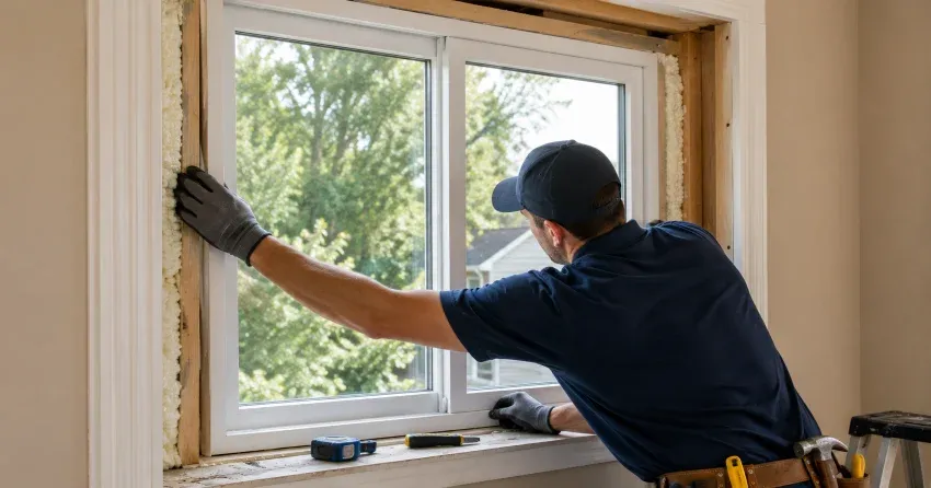 close-up of Low-E glass coating on an insulated window Nobleton North, Nobleton