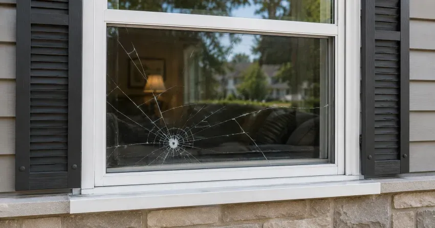 technician measuring window opening for emergency glass replacement Nobleton North, Nobleton