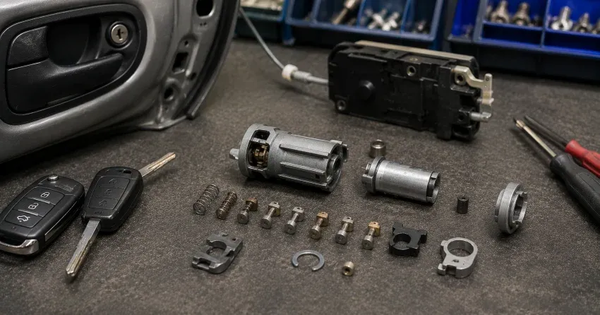 technician testing a car key fob during Car Lock Repair Nobleton North, Nobleton