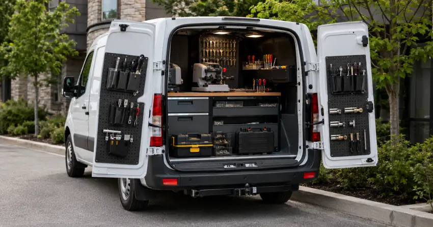 mobile locksmith service vehicle equipped with tools in Nobleton
