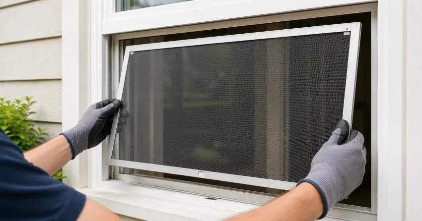 technician repairing a window sash and balance system in Nobleton South, Nobleton