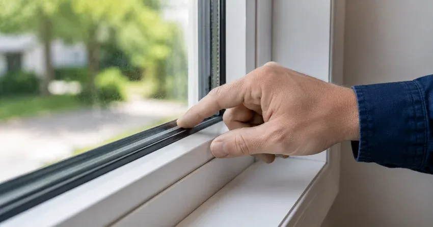 technician inspecting window glass seal in Nobleton North, Nobleton