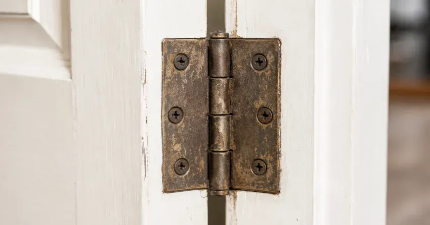 technician adjusting a sagging door hinge in Nobleton